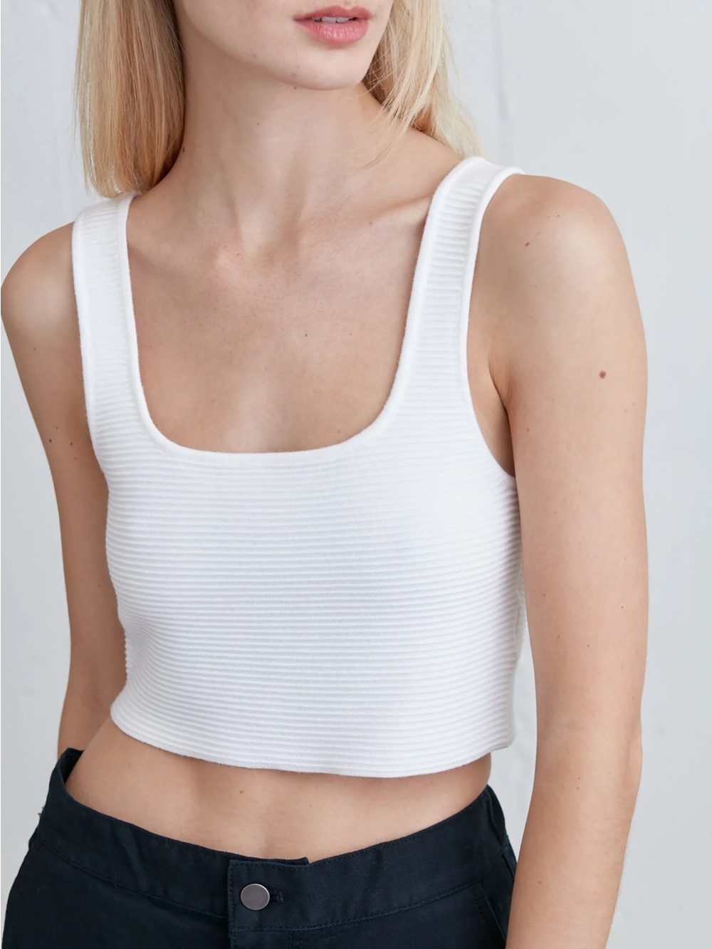 OAK + FORT Square Neck Knit Tank